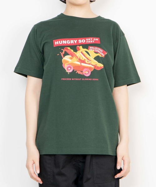 WEGO(ウィゴー)の「WEGO/HOTDOGスケボーTシャツ(Tシャツ/カットソー・レディース・ダークオレンジ/ダークグリーン・MEDIUM/X-LARGE/LARGE/SMALL)」の10枚目の写真