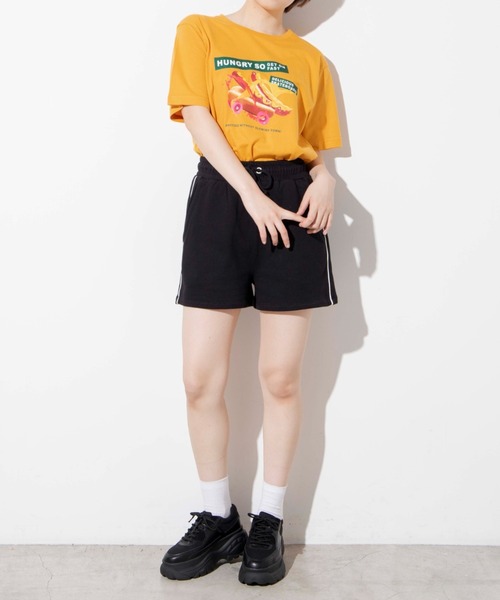 WEGO(ウィゴー)の「WEGO/HOTDOGスケボーTシャツ(Tシャツ/カットソー・レディース・ダークオレンジ/ダークグリーン・MEDIUM/X-LARGE/LARGE/SMALL)」の7枚目の写真