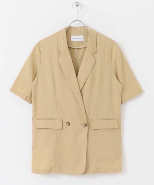 URBAN RESEARCH（アーバンリサーチ）の「リネン混ハーフスリーブジャケット（その他アウター・レディース・ベージュ/ライトカーキ・FREE）」の19枚目の写真