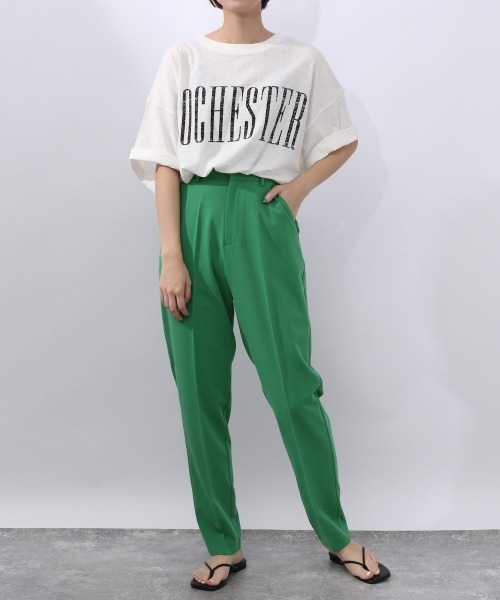 JEANASIS（ジーナシス）の「リネンライクストレッチテーパードパンツ/952779（その他パンツ・レディース・チャコールグレー/ベージュ/グリーン・FREE）」の11枚目の写真