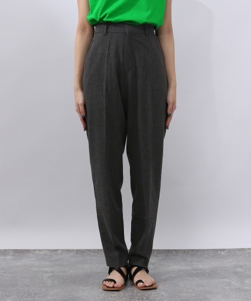JEANASIS（ジーナシス）の「リネンライクストレッチテーパードパンツ/952779（その他パンツ・レディース・チャコールグレー/ベージュ/グリーン・FREE）」の15枚目の写真