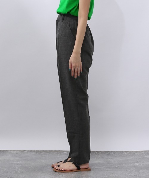 JEANASIS（ジーナシス）の「リネンライクストレッチテーパードパンツ/952779（その他パンツ・レディース・チャコールグレー/ベージュ/グリーン・FREE）」の8枚目の写真