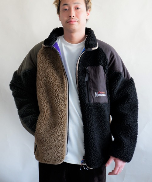 MANASTASH（マナスタッシュ）の「MANASTASH/マナスタッシュ　MT. GORILLA JACKET '21　MT.ゴリラジャケット'21　 7112104（ブルゾン・メンズ・ブラック/オリーブ/その他/ナチュラル・MEDIUM/LARGE/X-LARGE）」の4枚目の写真