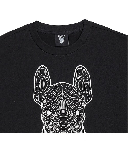 LIFE WORK（ライフワーク）の「『LIFE WORK/ライフワーク』Big Ladog Short Sleeve T-shirt/ビッグブルドックグラフィック 半袖Tシャツ（Tシャツ/カットソー・メンズ・ホワイト/ブルー/ホワイト×ブラック・M/L）」の11枚目の写真