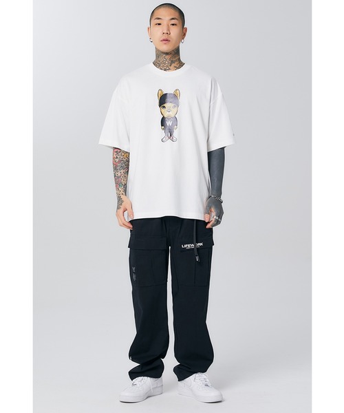 【韓国 Life Work】フラッグヒップドッグ半袖Tシャツ LIFE WORK（ライフワーク）の「『LIFE WORK/ライフワーク