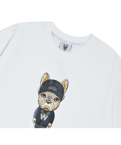 【韓国 Life Work】フラッグヒップドッグ半袖Tシャツ LIFE WORK（ライフワーク）の「『LIFE WORK/ライフワーク