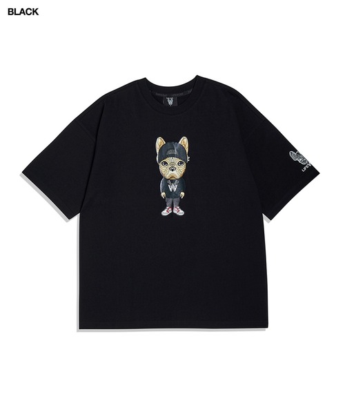 【韓国 Life Work】フラッグヒップドッグ半袖Tシャツ LIFE WORK（ライフワーク）の「『LIFE WORK/ライフワーク
