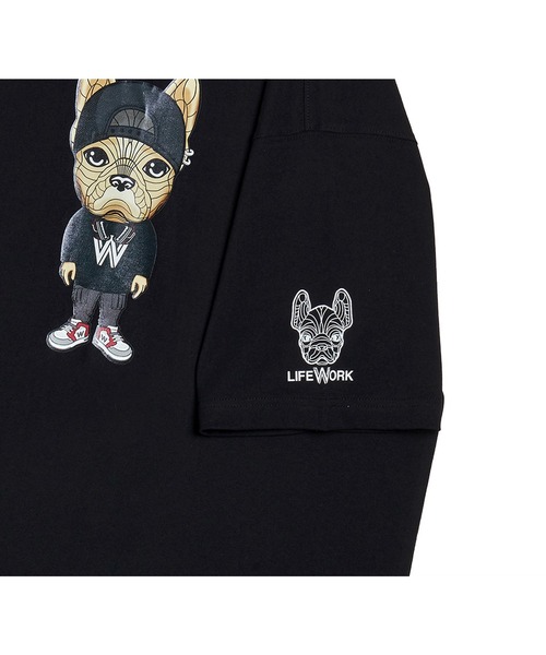 【韓国 Life Work】フラッグヒップドッグ半袖Tシャツ LIFE WORK（ライフワーク）の「『LIFE WORK/ライフワーク