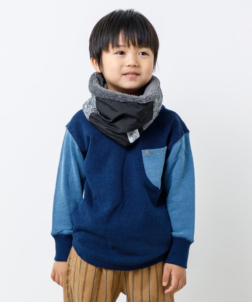 MAKE YOUR DAY(メイクユアデイ)の「リバーシブルネックウォーマー(ネックウォーマー/スヌード・キッズ・ブラック/ブラウン/カーキ/ピンク・FREE)」の6枚目の写真