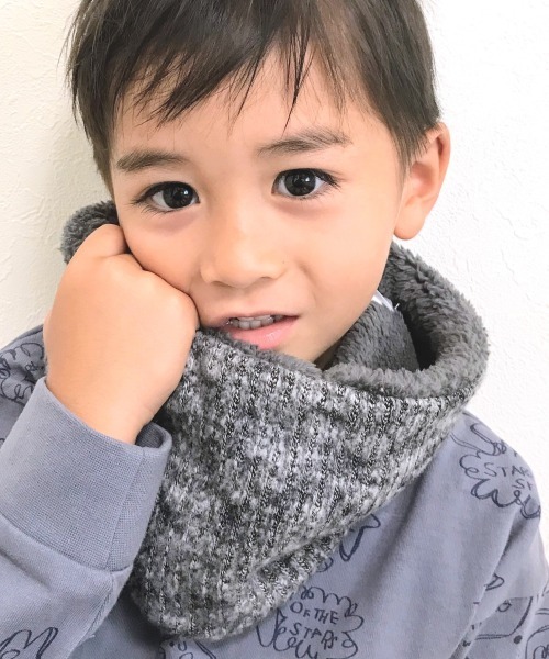 MAKE YOUR DAY(メイクユアデイ)の「リバーシブルネックウォーマー(ネックウォーマー/スヌード・キッズ・ブラック/ブラウン/カーキ/ピンク・FREE)」の21枚目の写真