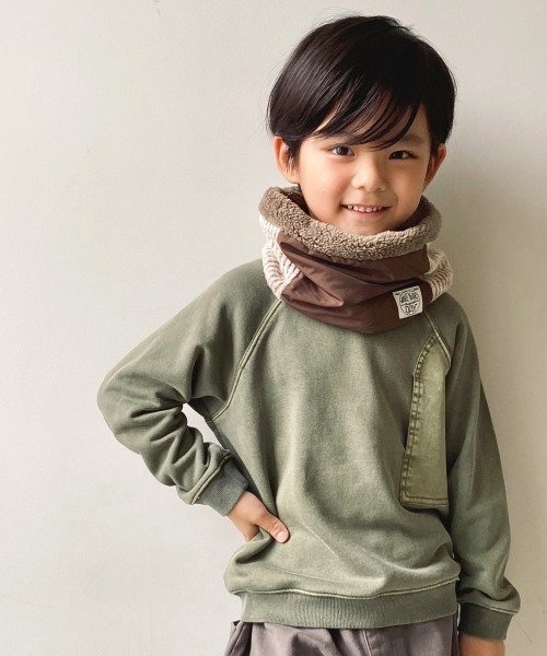 MAKE YOUR DAY(メイクユアデイ)の「リバーシブルネックウォーマー(ネックウォーマー/スヌード・キッズ・ブラック/ブラウン/カーキ/ピンク・FREE)」の22枚目の写真