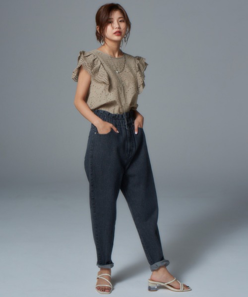 【WEB限定】【前後2WAY】コットンレースフリルブラウス