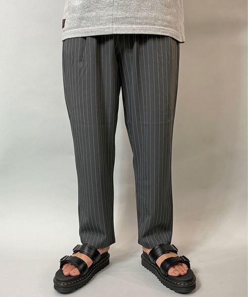 JACKROSE（ジャックローズ）の「JE-ピンストライプ・パンツ-2（スラックス・メンズ・ブラック/グレー/チャコール・S/M/L）」の3枚目の写真