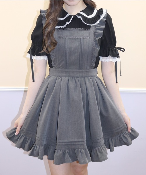 Secret Honey（シークレットハニー）の「ダブルフリルカラーブラウス（シャツ/ブラウス・レディース・グリーン系その他/ブラック/オフホワイト・MEDIUM）」の10枚目の写真