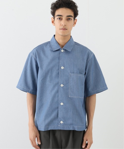 B.C STOCK（ベーセーストック）の「LAUNDRY WORKシャツ（シャツ/ブラウス・メンズ・ホワイト/ブルー系その他・MEDIUM/LARGE）」の16枚目の写真