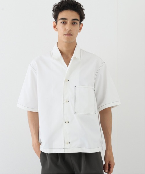 B.C STOCK（ベーセーストック）の「LAUNDRY WORKシャツ（シャツ/ブラウス・メンズ・ホワイト/ブルー系その他・MEDIUM/LARGE）」の10枚目の写真