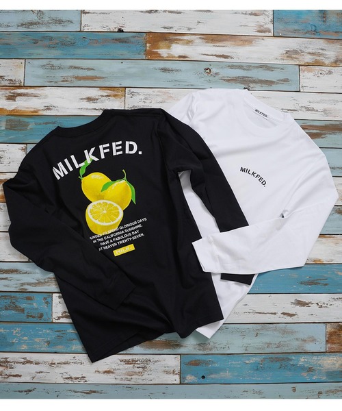 MILKFED.(ミルクフェド)の「LS TEE LEMON(Tシャツ/カットソー・レディース・ホワイト/ブラック・ONE SIZE)」の14枚目の写真