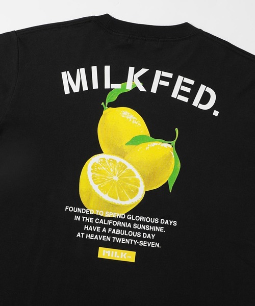 MILKFED.(ミルクフェド)の「LS TEE LEMON(Tシャツ/カットソー・レディース・ホワイト/ブラック・ONE SIZE)」の5枚目の写真