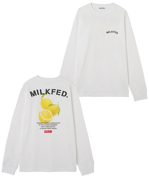MILKFED.(ミルクフェド)の「LS TEE LEMON(Tシャツ/カットソー・レディース・ホワイト/ブラック・ONE SIZE)」の11枚目の写真
