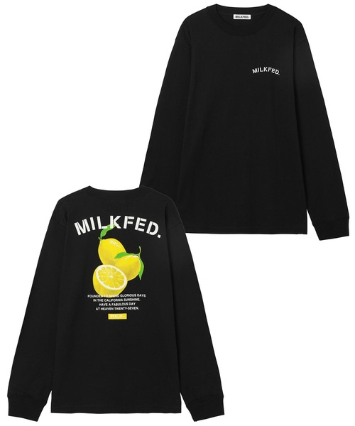MILKFED.(ミルクフェド)の「LS TEE LEMON(Tシャツ/カットソー・レディース・ホワイト/ブラック・ONE SIZE)」の7枚目の写真