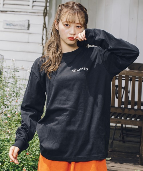 MILKFED.(ミルクフェド)の「LS TEE LEMON(Tシャツ/カットソー・レディース・ホワイト/ブラック・ONE SIZE)」の17枚目の写真