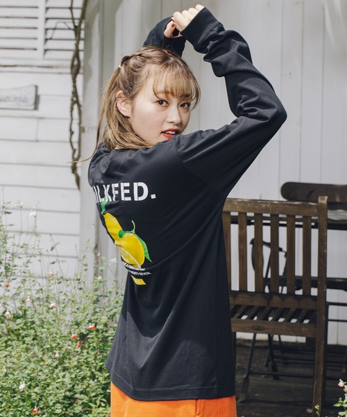 MILKFED.(ミルクフェド)の「LS TEE LEMON(Tシャツ/カットソー・レディース・ホワイト/ブラック・ONE SIZE)」の18枚目の写真