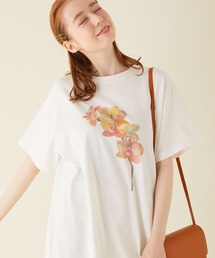 MADEMOISELLE ROPE' | TOLIGHT フラワーショートスリーブTシャツ(Tシャツ/カットソー)