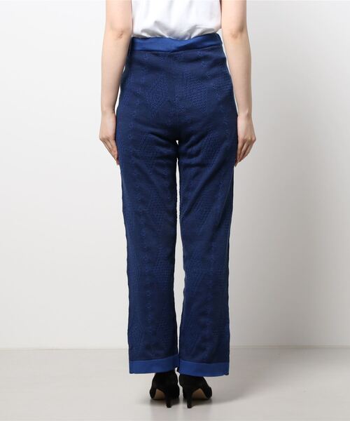 cepo（セポ）の「ジャガードニットイージーパンツ　※セットアップ可能（その他パンツ・レディース・ブルー/グレー・M）」の4枚目の写真