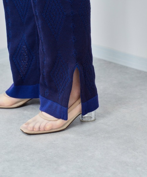 cepo（セポ）の「ジャガードニットイージーパンツ　※セットアップ可能（その他パンツ・レディース・ブルー/グレー・M）」の9枚目の写真