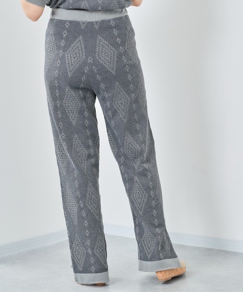 cepo（セポ）の「ジャガードニットイージーパンツ　※セットアップ可能（その他パンツ・レディース・ブルー/グレー・M）」の13枚目の写真