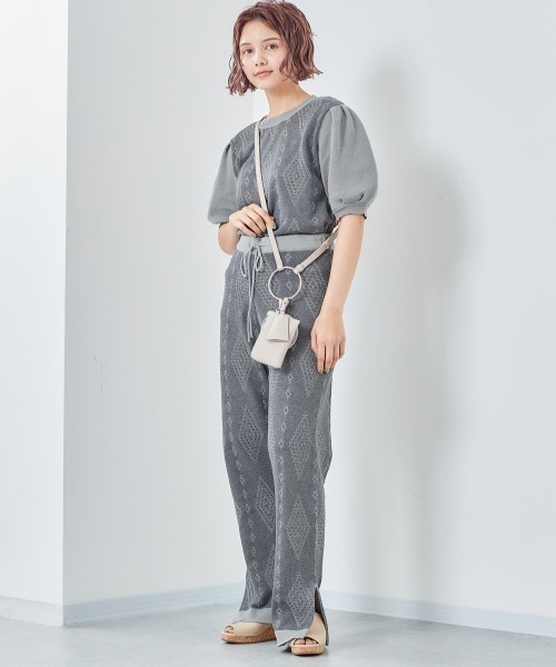 cepo（セポ）の「ジャガードニットイージーパンツ　※セットアップ可能（その他パンツ・レディース・ブルー/グレー・M）」の17枚目の写真