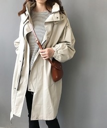 aimoha | 帽子付け韓国風chicコート(モッズコート)