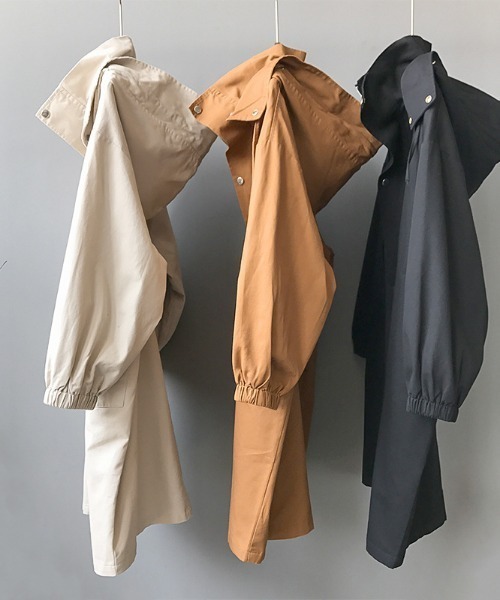 aimoha（アイモハ）の「帽子付け韓国風chicコート（モッズコート・レディース・ブラック/ベージュ/ブラウン系その他・SMALL/MEDIUM/LARGE）」の5枚目の写真