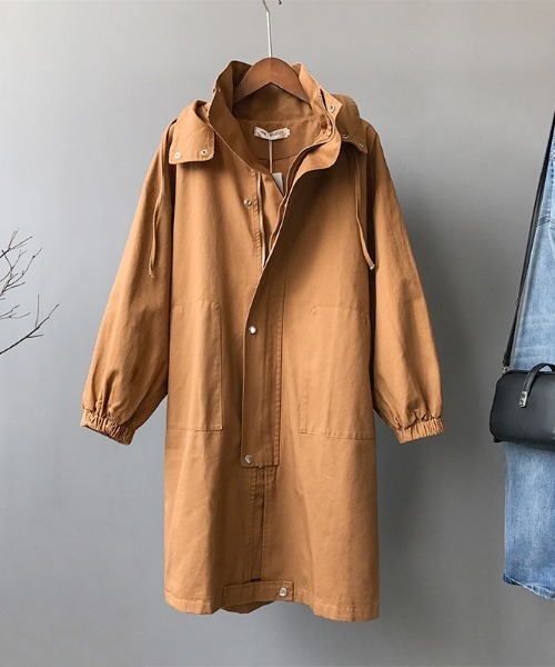 aimoha（アイモハ）の「帽子付け韓国風chicコート（モッズコート・レディース・ブラック/ベージュ/ブラウン系その他・SMALL/MEDIUM/LARGE）」の18枚目の写真