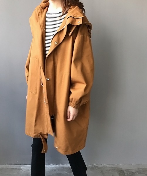 aimoha（アイモハ）の「帽子付け韓国風chicコート（モッズコート・レディース・ブラック/ベージュ/ブラウン系その他・SMALL/MEDIUM/LARGE）」の16枚目の写真