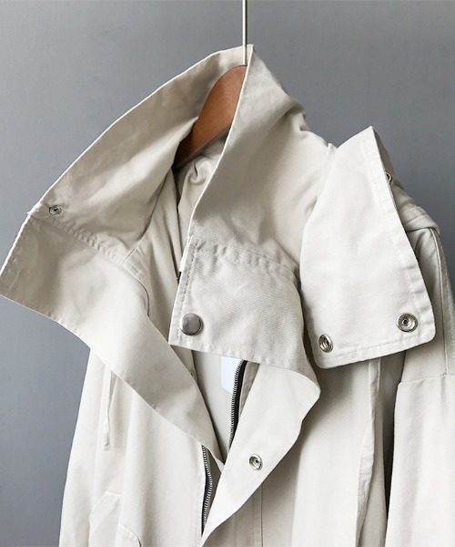 aimoha（アイモハ）の「帽子付け韓国風chicコート（モッズコート・レディース・ブラック/ベージュ/ブラウン系その他・SMALL/MEDIUM/LARGE）」の6枚目の写真