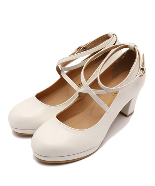 WEGO（ウィゴー）の「WEGO/クロスパンプス（パンプス・レディース・ホワイト/ブラック/ライトインディゴブルー/イエロー/ピンク・MEDIUM/LARGE）」の18枚目の写真