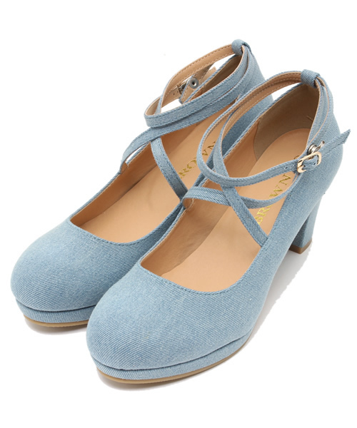 WEGO（ウィゴー）の「WEGO/クロスパンプス（パンプス・レディース・ホワイト/ブラック/ライトインディゴブルー/イエロー/ピンク・MEDIUM/LARGE）」の11枚目の写真