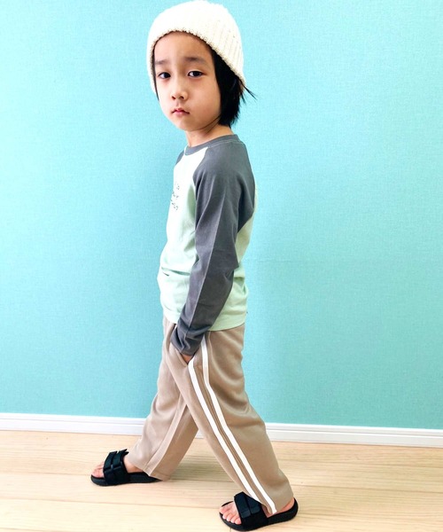 THE CASUAL（カジュアル）の「ダンボール サイドライン ペイズリー シェフパンツ キッズ（スウェットパンツ・キッズ・グレー系その他/ベージュ系その他/ベージュ/グレー系その他2/ブラック/ブラウン系その他/ブラック系その他/ブラウン/チャコール/杢グレー・140cm/120cm/110cm/130cm/150cm/160cm/100cm）」の9枚目の写真