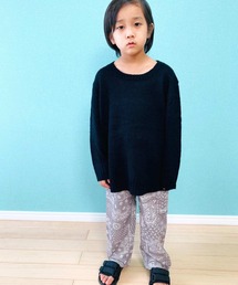 ダンボール サイドライン ペイズリー シェフパンツ キッズ