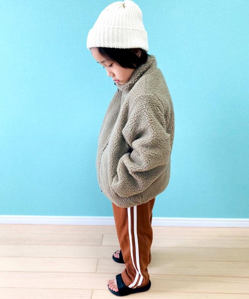 THE CASUAL（カジュアル）の「ダンボール サイドライン ペイズリー シェフパンツ キッズ（スウェットパンツ・キッズ・グレー系その他/ベージュ系その他/ベージュ/グレー系その他2/ブラック/ブラウン系その他/ブラック系その他/ブラウン/チャコール/杢グレー・140cm/120cm/110cm/130cm/150cm/160cm/100cm）」の7枚目の写真