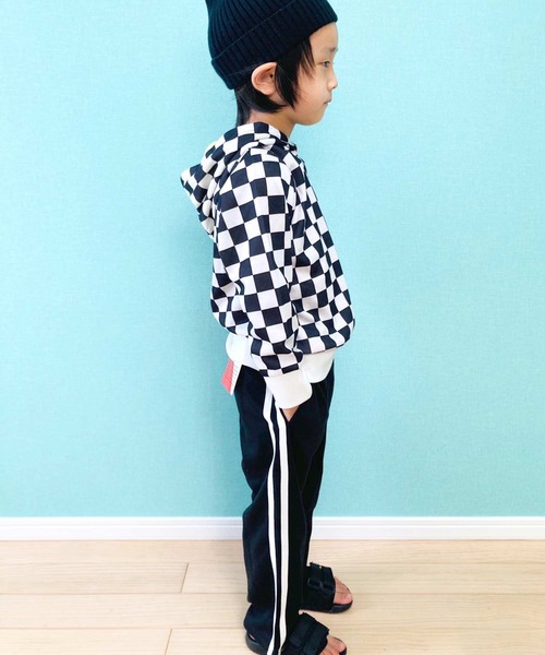 THE CASUAL（カジュアル）の「ダンボール サイドライン ペイズリー シェフパンツ キッズ（スウェットパンツ・キッズ・グレー系その他/ベージュ系その他/ベージュ/グレー系その他2/ブラック/ブラウン系その他/ブラック系その他/ブラウン/チャコール/杢グレー・140cm/120cm/110cm/130cm/150cm/160cm/100cm）」の22枚目の写真