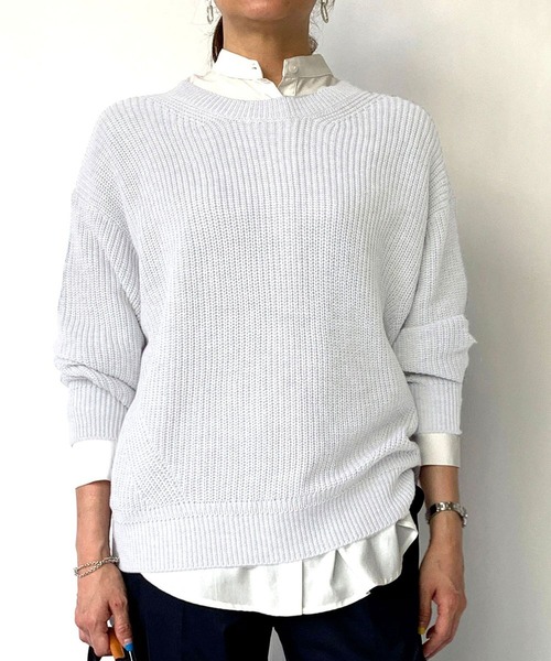 Grand PARK（グランドパーク）の「軽量ソフトニット（ニット/セーター・レディース・チャコールグレー/マスタード/トップグレー/レンガ・FREE）」の3枚目の写真