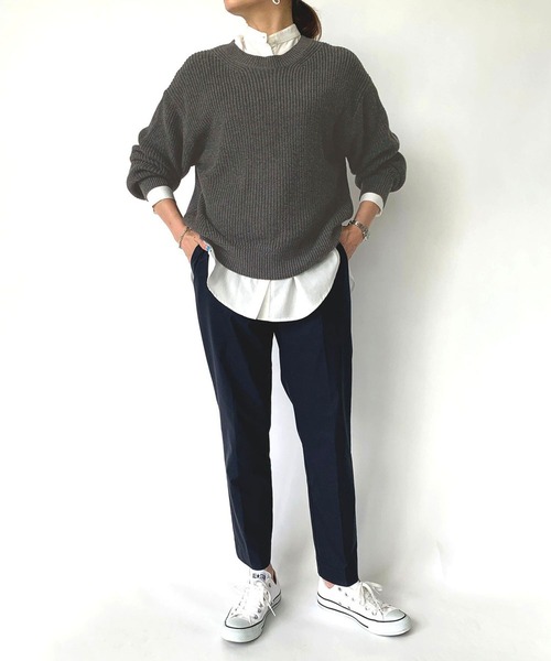 Grand PARK（グランドパーク）の「軽量ソフトニット（ニット/セーター・レディース・チャコールグレー/マスタード/トップグレー/レンガ・FREE）」の20枚目の写真