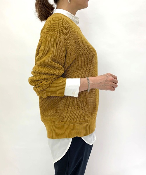 Grand PARK（グランドパーク）の「軽量ソフトニット（ニット/セーター・レディース・チャコールグレー/マスタード/トップグレー/レンガ・FREE）」の21枚目の写真