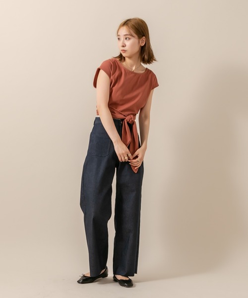 mline（エムライン）の「[mline] WEB限定 クロスデザイントップス（シャツ/ブラウス・レディース・ベージュ/オレンジ/ブラック・FREE）」の16枚目の写真