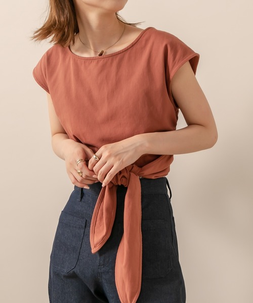 mline（エムライン）の「[mline] WEB限定 クロスデザイントップス（シャツ/ブラウス・レディース・ベージュ/オレンジ/ブラック・FREE）」の10枚目の写真