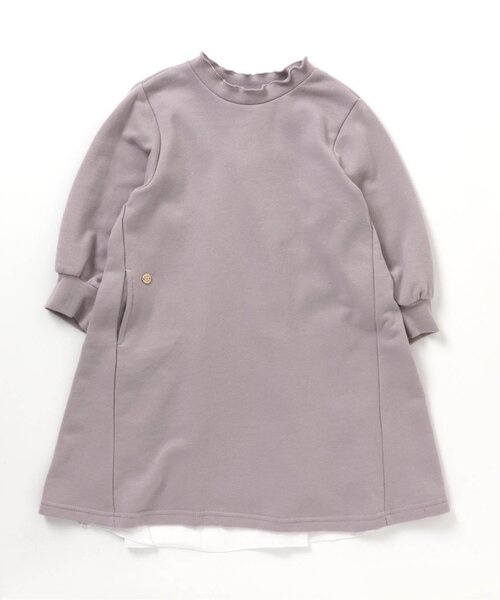 apres les cours(アプレレクール)の「バックシャンリボンワンピース(ワンピース・キッズ・ラベンダー/チャコール/ベージュ・130/140/80/90/110/120/100)」の8枚目の写真