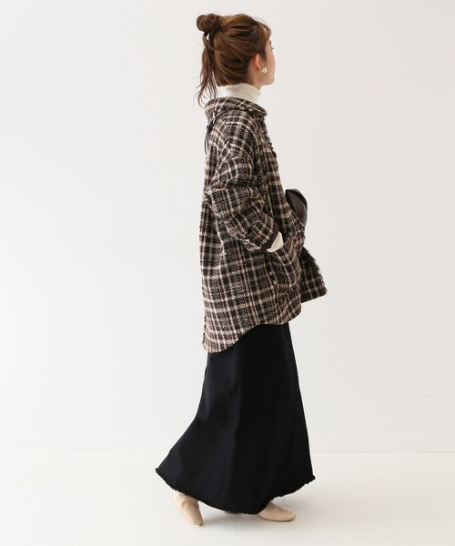 SLOBE IENA（スローブイエナ）の「COMATEX チェックツイードブルゾン◆（ブルゾン・レディース・ブラック/ブラウン・FREE）」の15枚目の写真