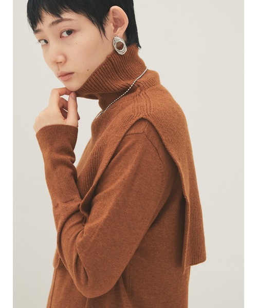 armonia(アルモニーア)の「armonia・タートルベストセットワンピース*(ワンピース・レディース・ブラウン/グレー・FREE)」の4枚目の写真